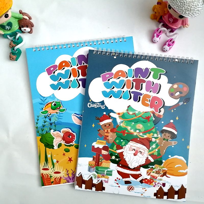 Conjunto completo de livros para colorir em aquarela