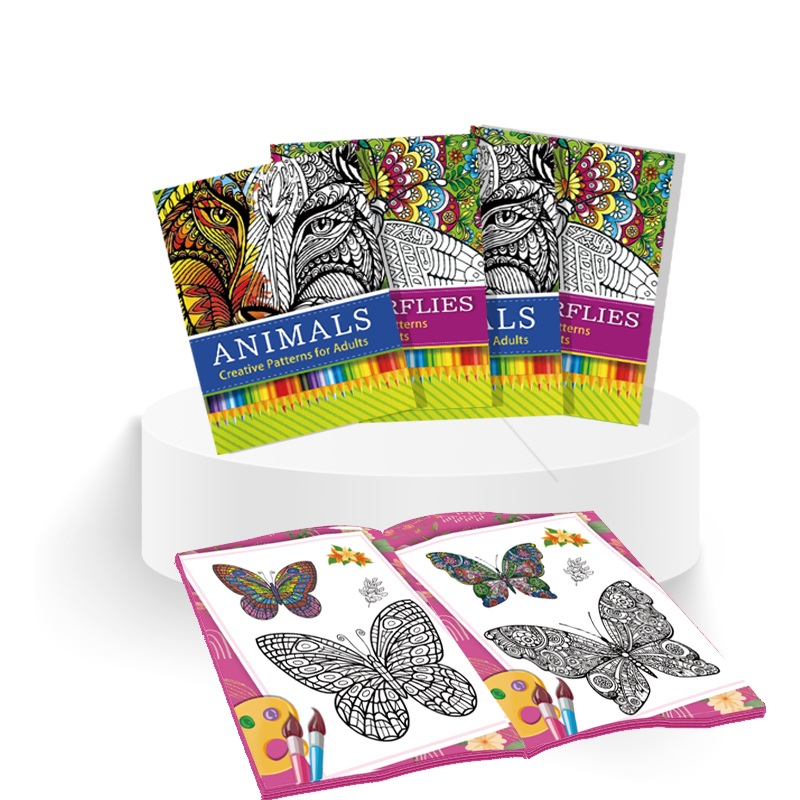 Livro de colorir com tema animal para crianças