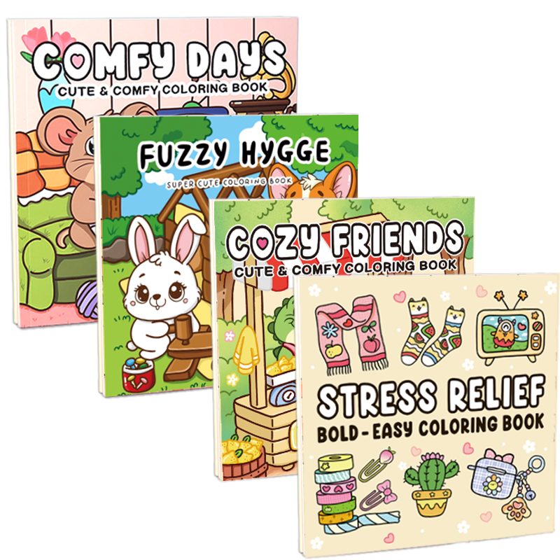 Livro de colorir infantil com padrão de desenho animado
