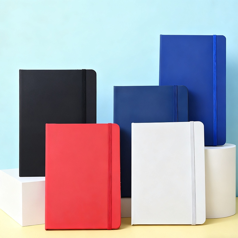 Caderno comercial com capa de couro macio