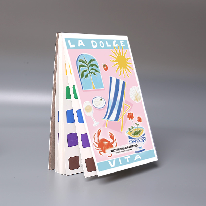 Livro para colorir aquarela com base espessada